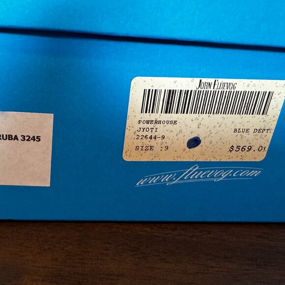 John Fluevog Powerhouse Jyoti Zip-Up Ankle Boots with Heel Sz 9 Royal Blue - Picture 14 of 14